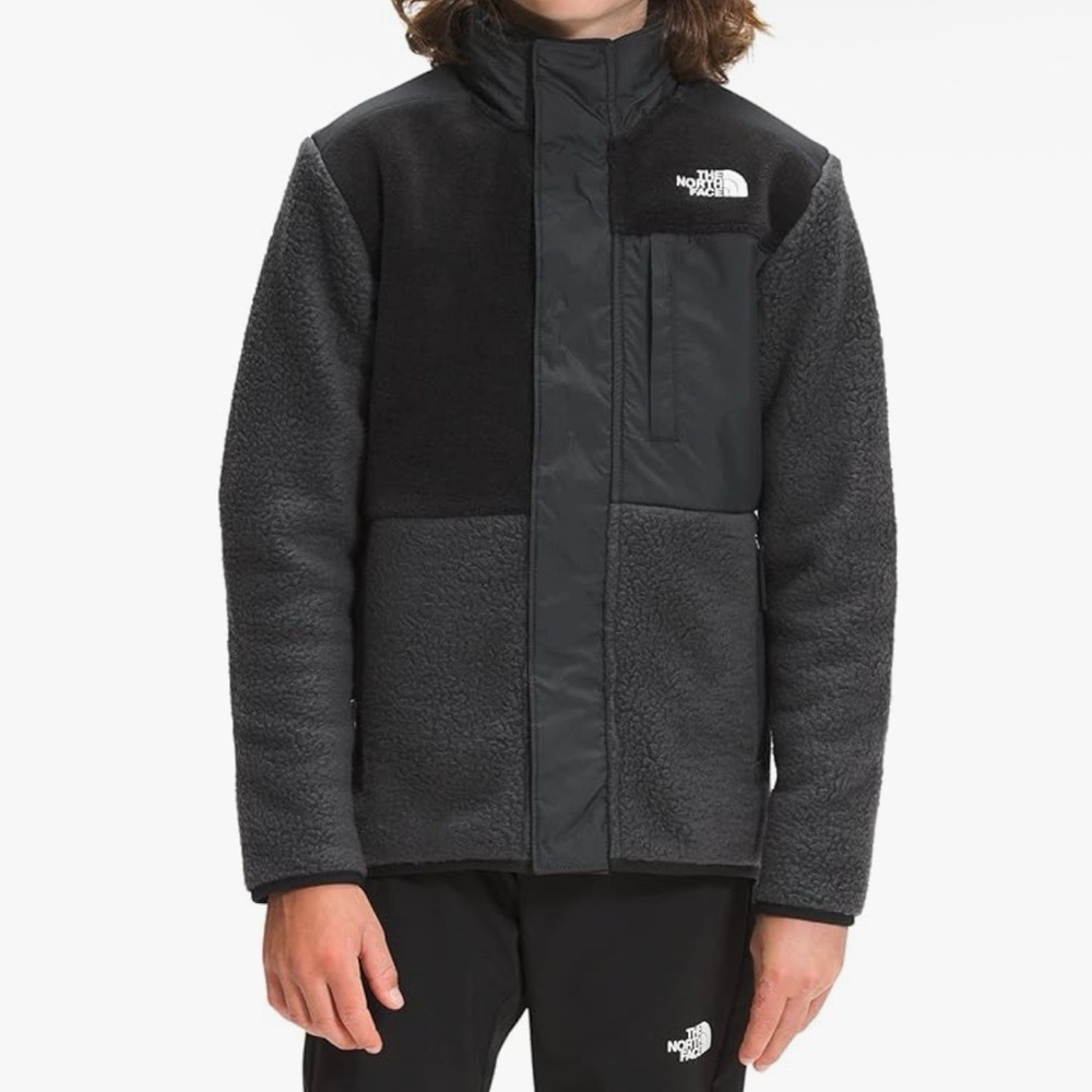THE NORTH FACE Boys' Forrest Mixed-Media Fleece Jacket, Asphalt Grey
